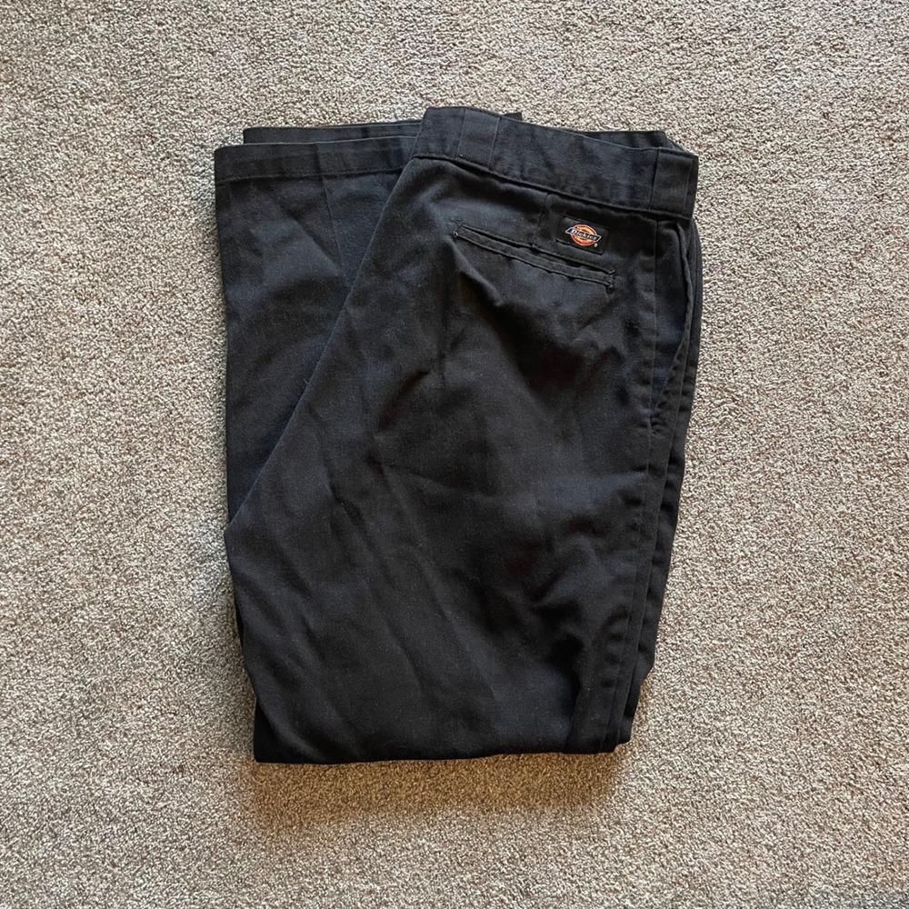 Mens Dickies 874 Flex Fit Work Pants 36x30 Black Excellent Straight Leg